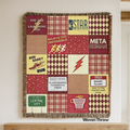 Fastest Man Alive Patchwork Throw Blanket