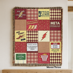 Fastest Man Alive Patchwork Throw Blanket