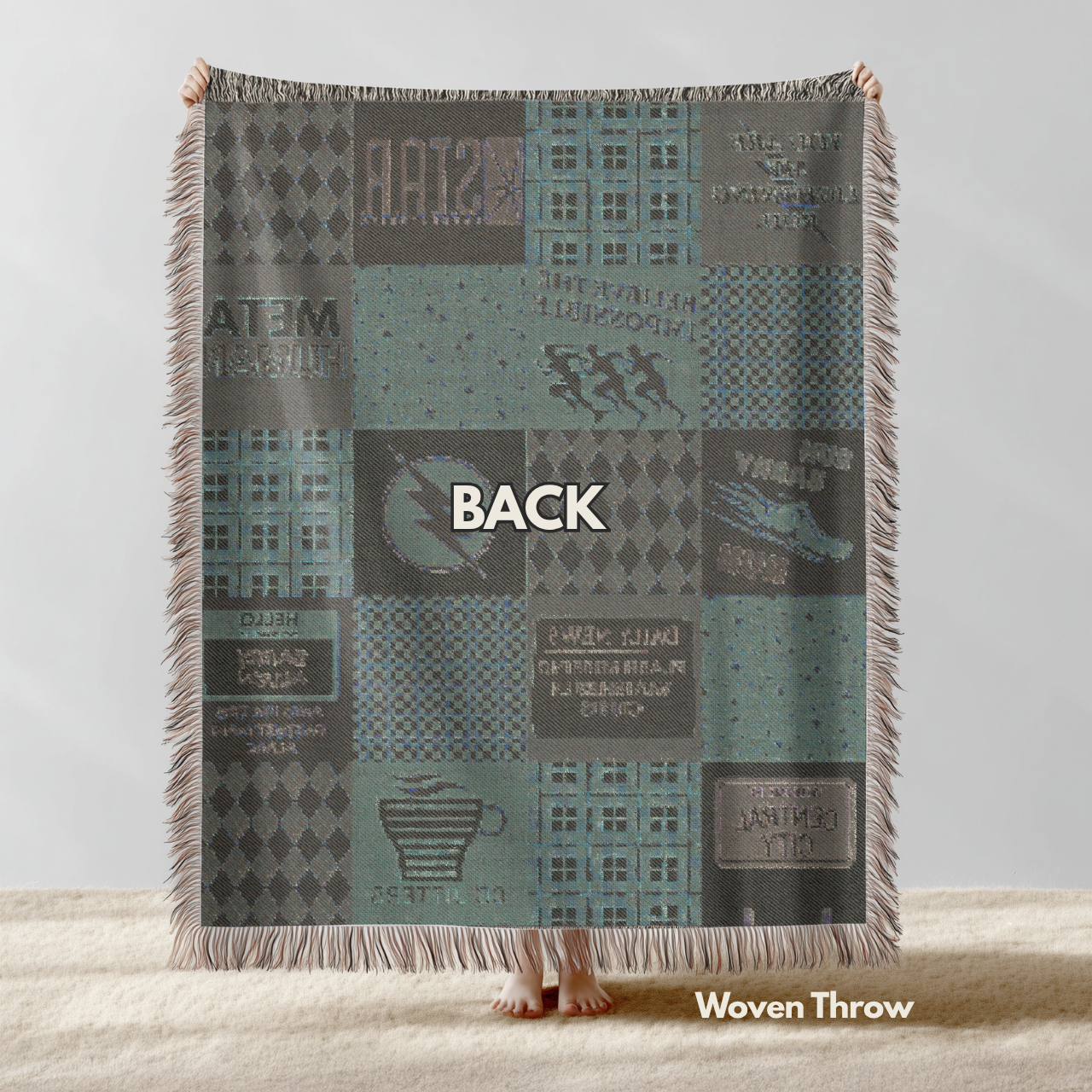 Fastest Man Alive Patchwork Throw Blanket