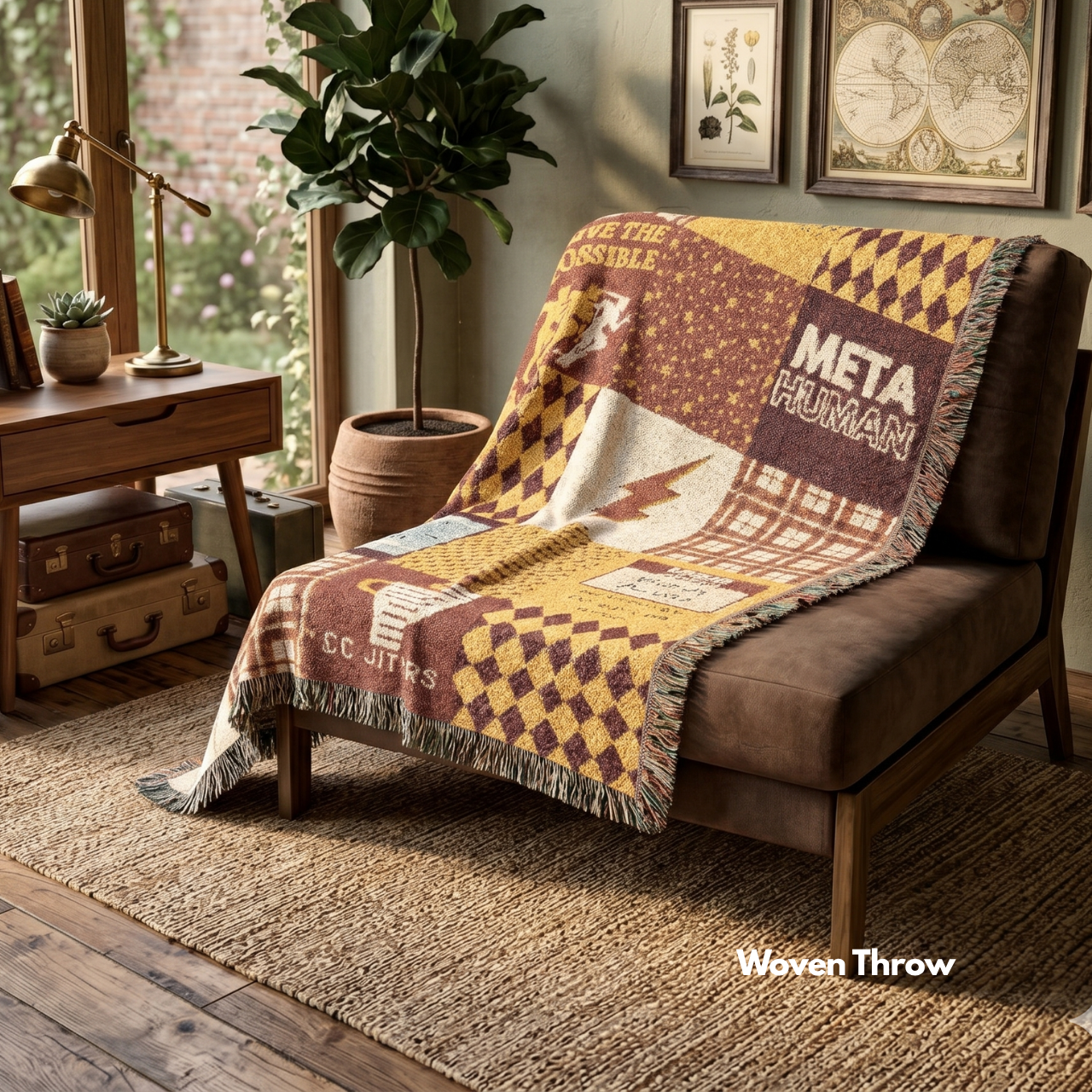 Fastest Man Alive Patchwork Throw Blanket