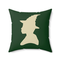 Green Witch Faux Suede Pillow