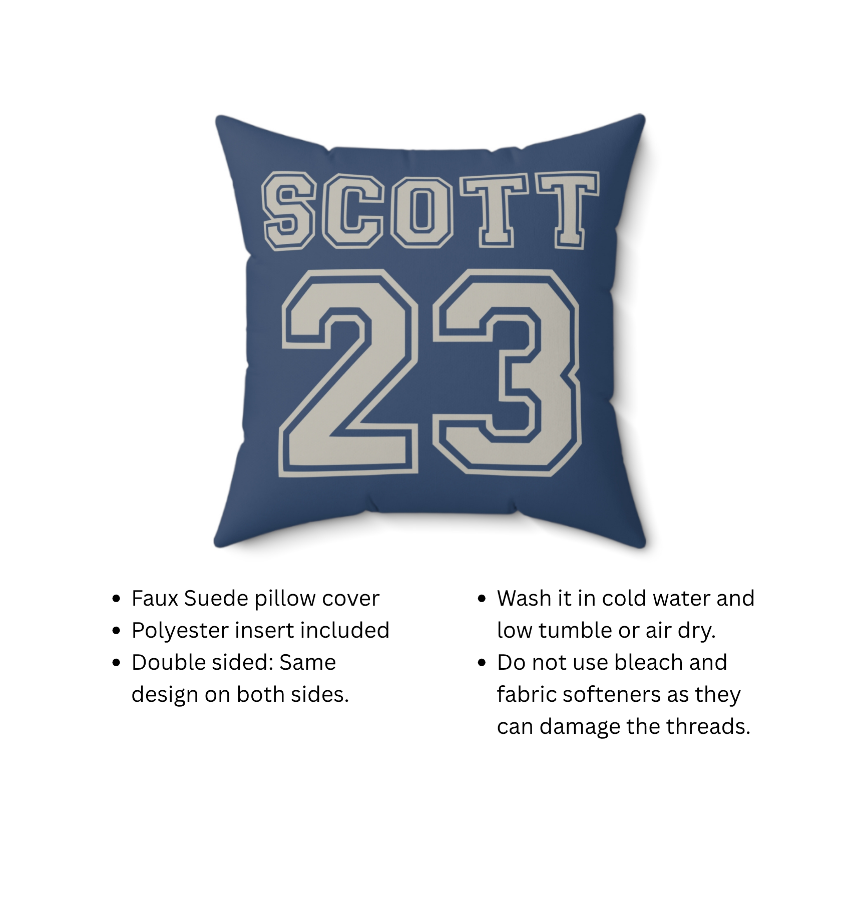 Scott 23 Faux Suede Pillow