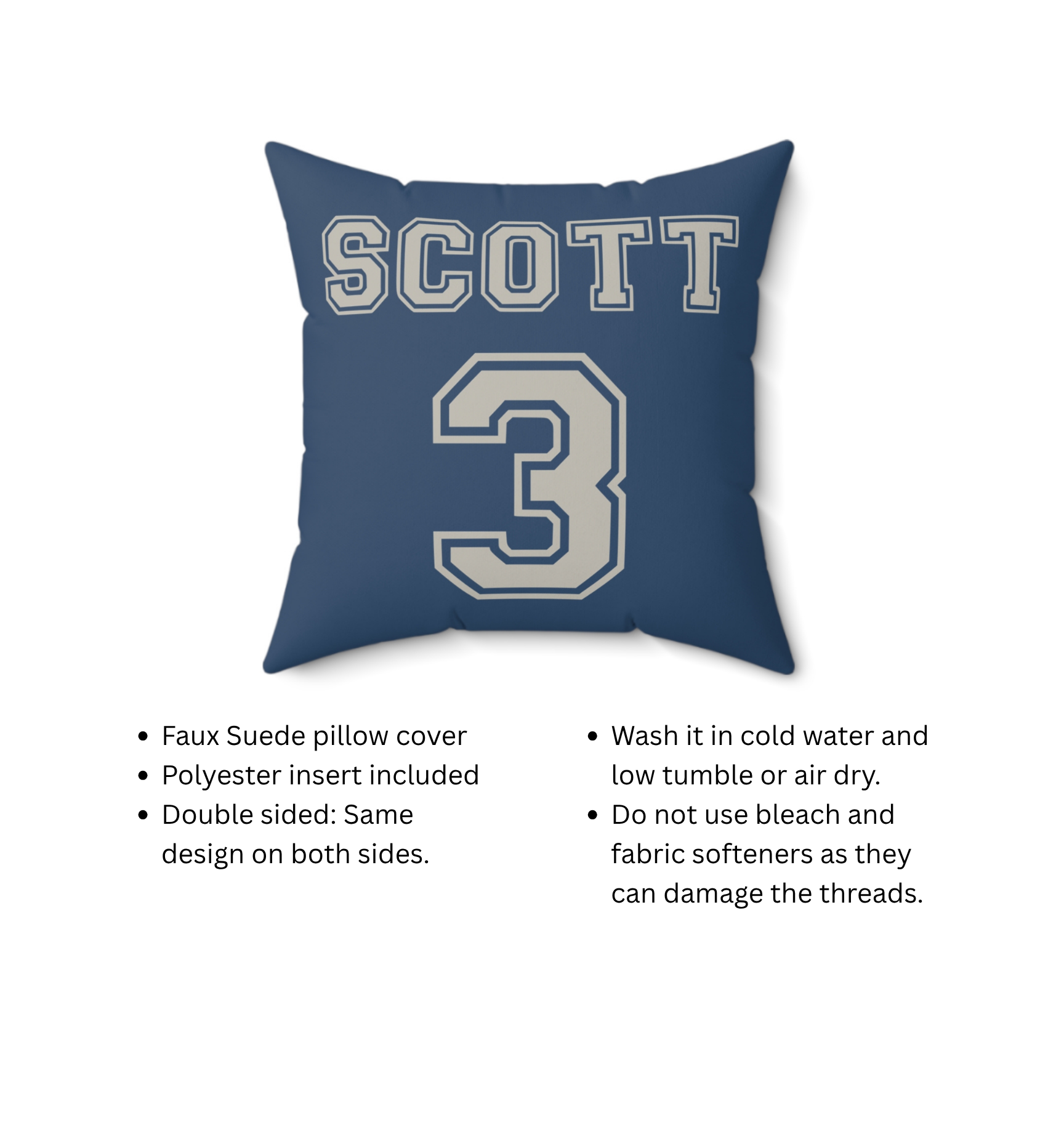 Scott 3 Faux Suede Pillow