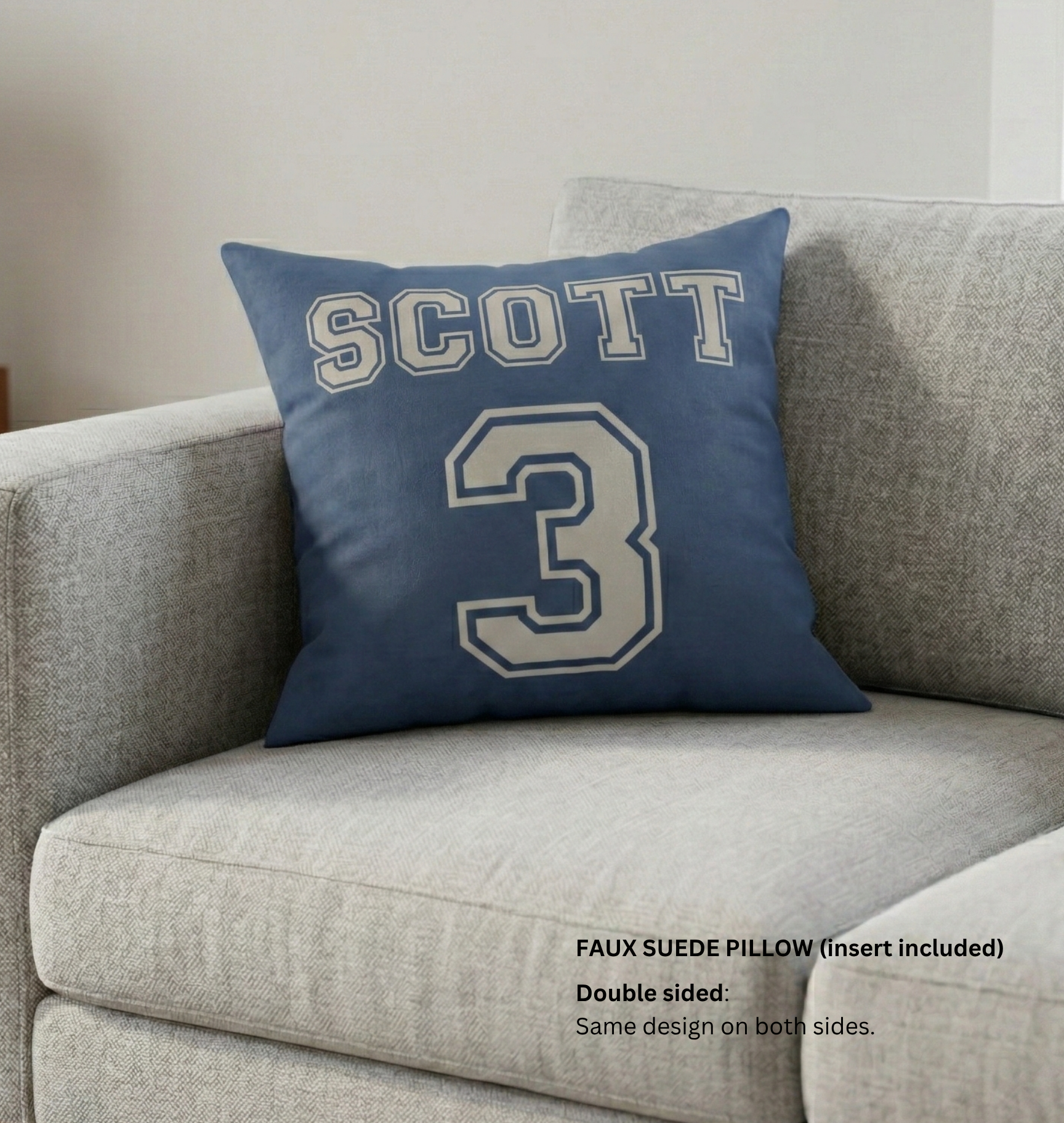 Scott 3 Faux Suede Pillow