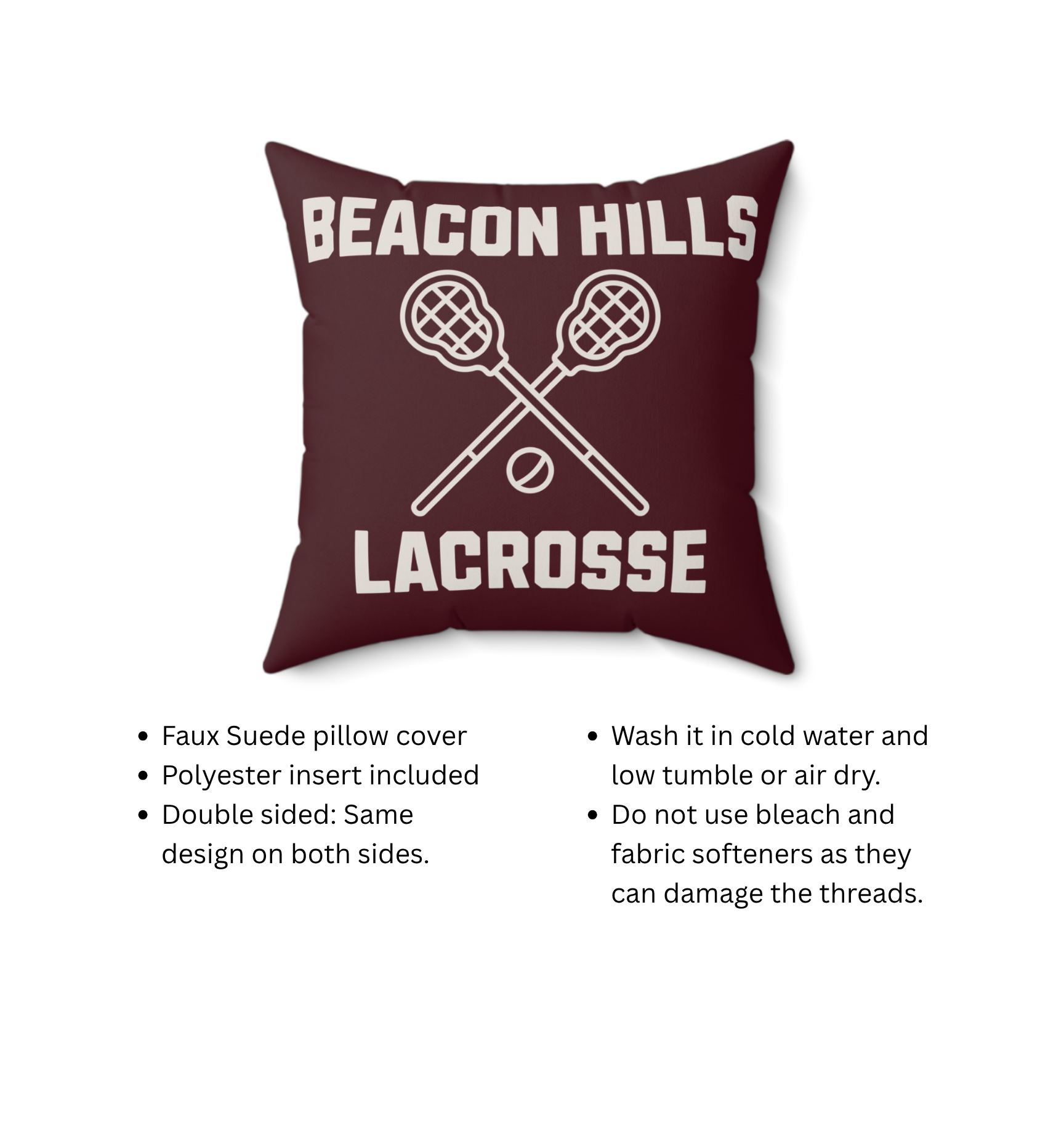 Beacon Hills Faux Suede Pillow