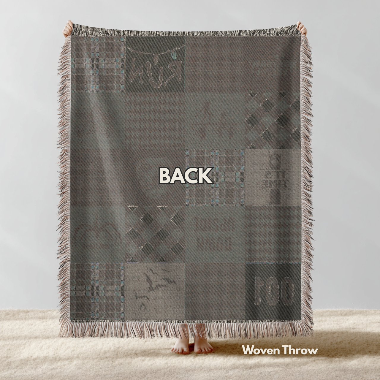 Upside Down Patchwork Throw Blanket