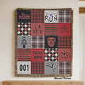 Upside Down Patchwork Throw Blanket