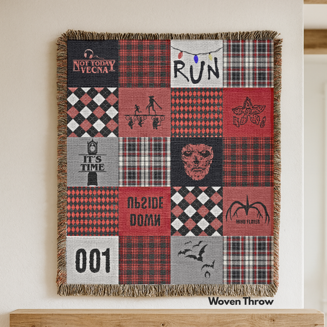 Upside Down Patchwork Throw Blanket