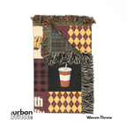 Personalized Cinema Patchwork Woven Blanket | Movie Reel, Popcorn, Tickets, Soda