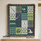 Green Wizard House Throw Blanket