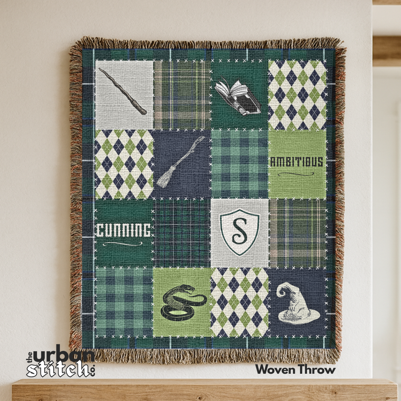 Green Wizard House Throw Blanket
