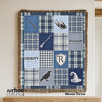 Blue Wizard House Throw Blanket