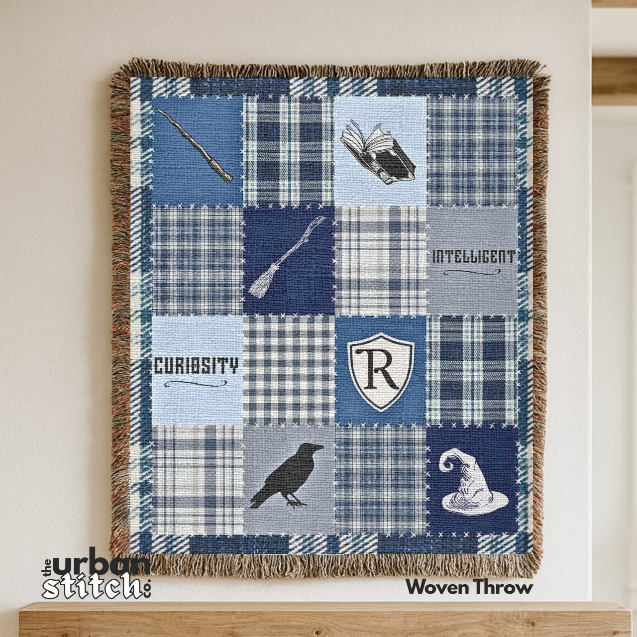 Blue Wizard House Throw Blanket