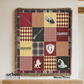 Red Wizard House Throw Blanket