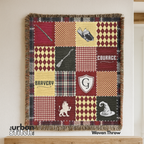 Red Wizard House Throw Blanket