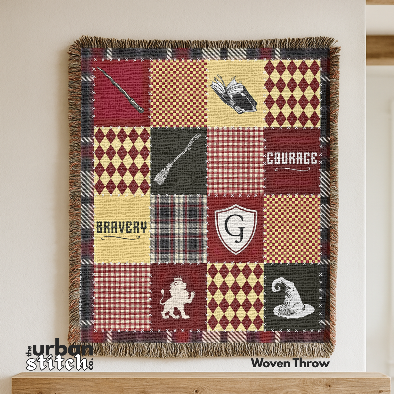 Red Wizard House Throw Blanket