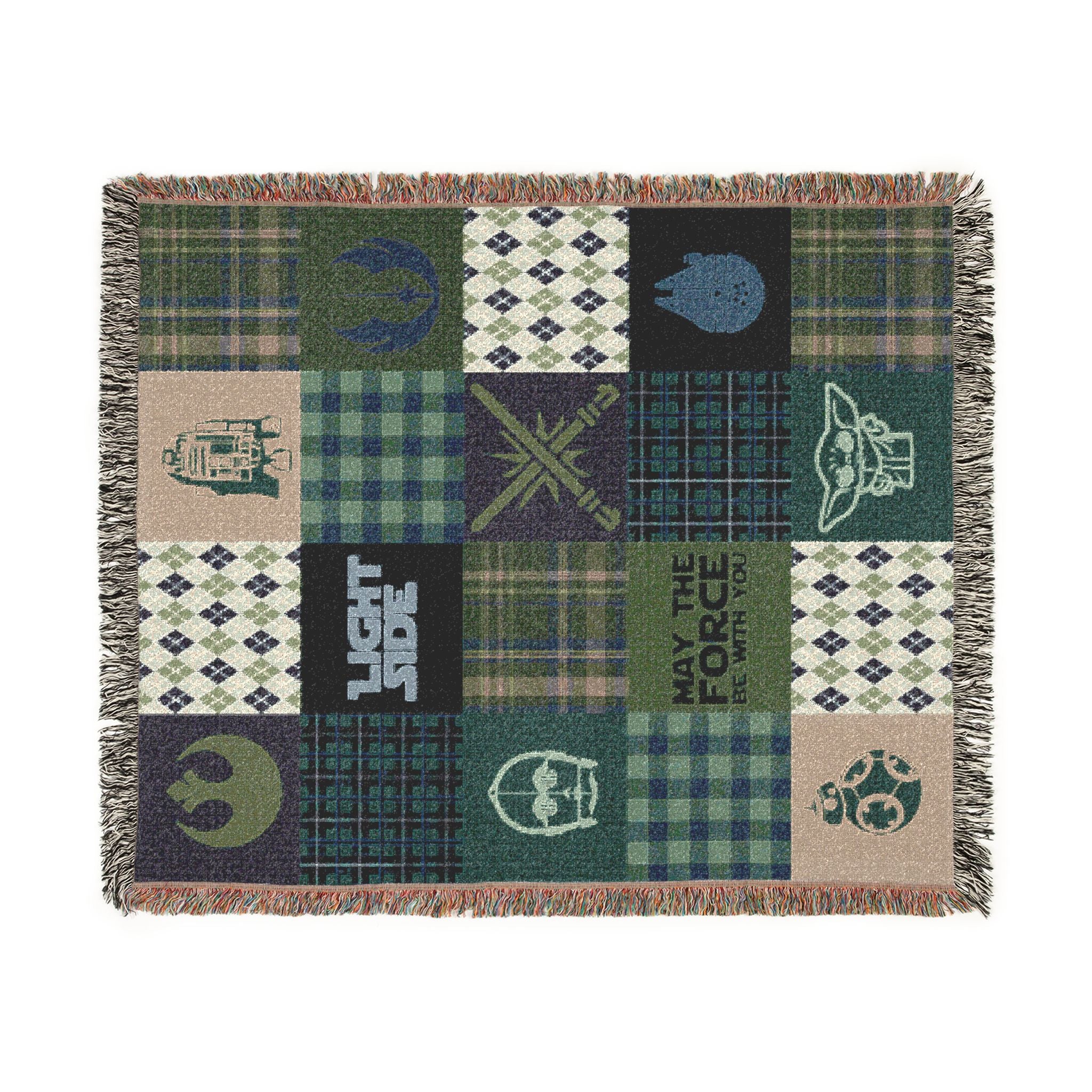 Light Side Patchwork Throw Blanket