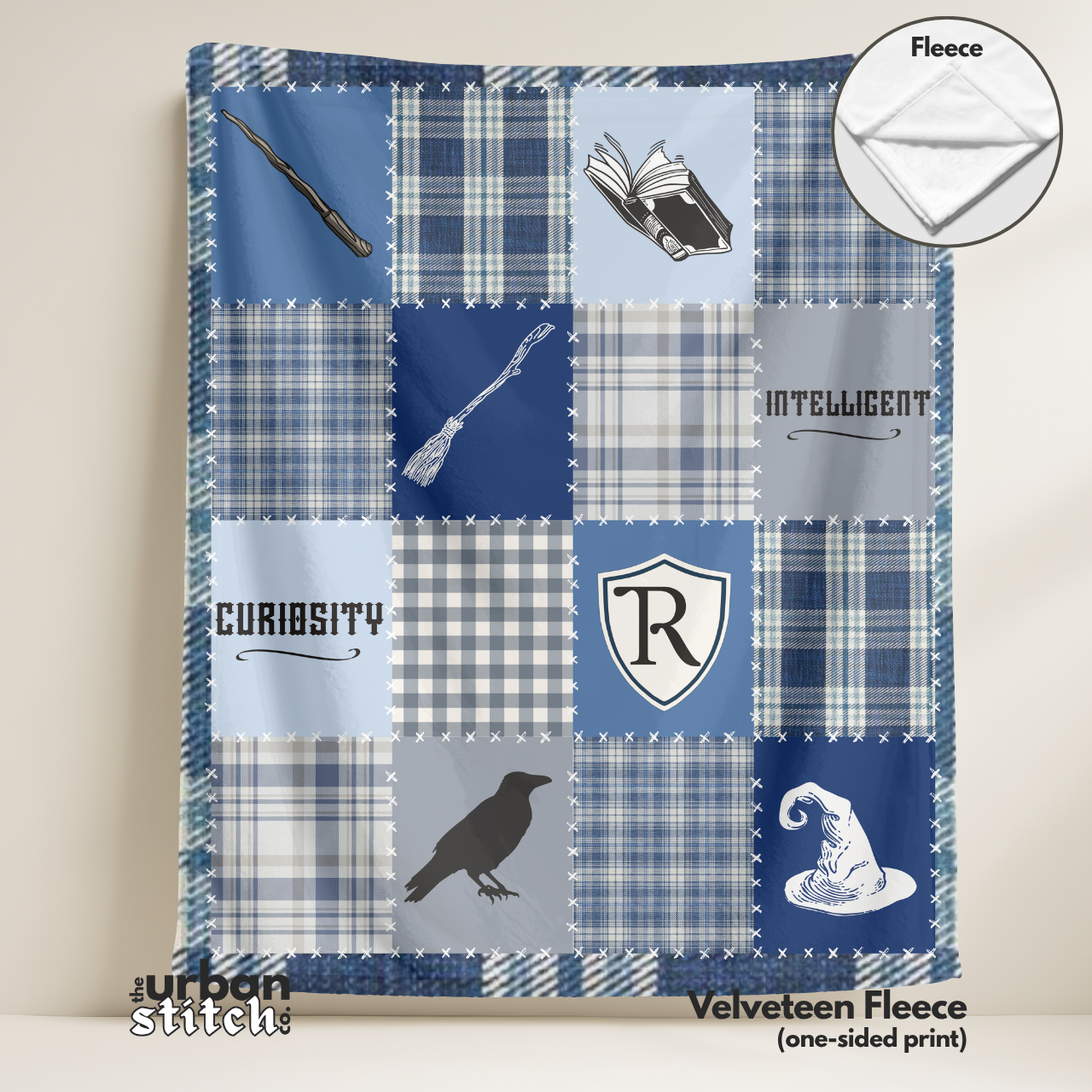 Blue Wizard House Throw Blanket