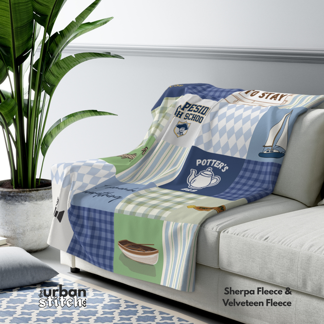 Capeside Patchwork Throw Blanket