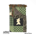 Green Witch Patchwork Throw Blanket