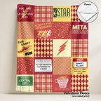 Fastest Man Alive Patchwork Throw Blanket