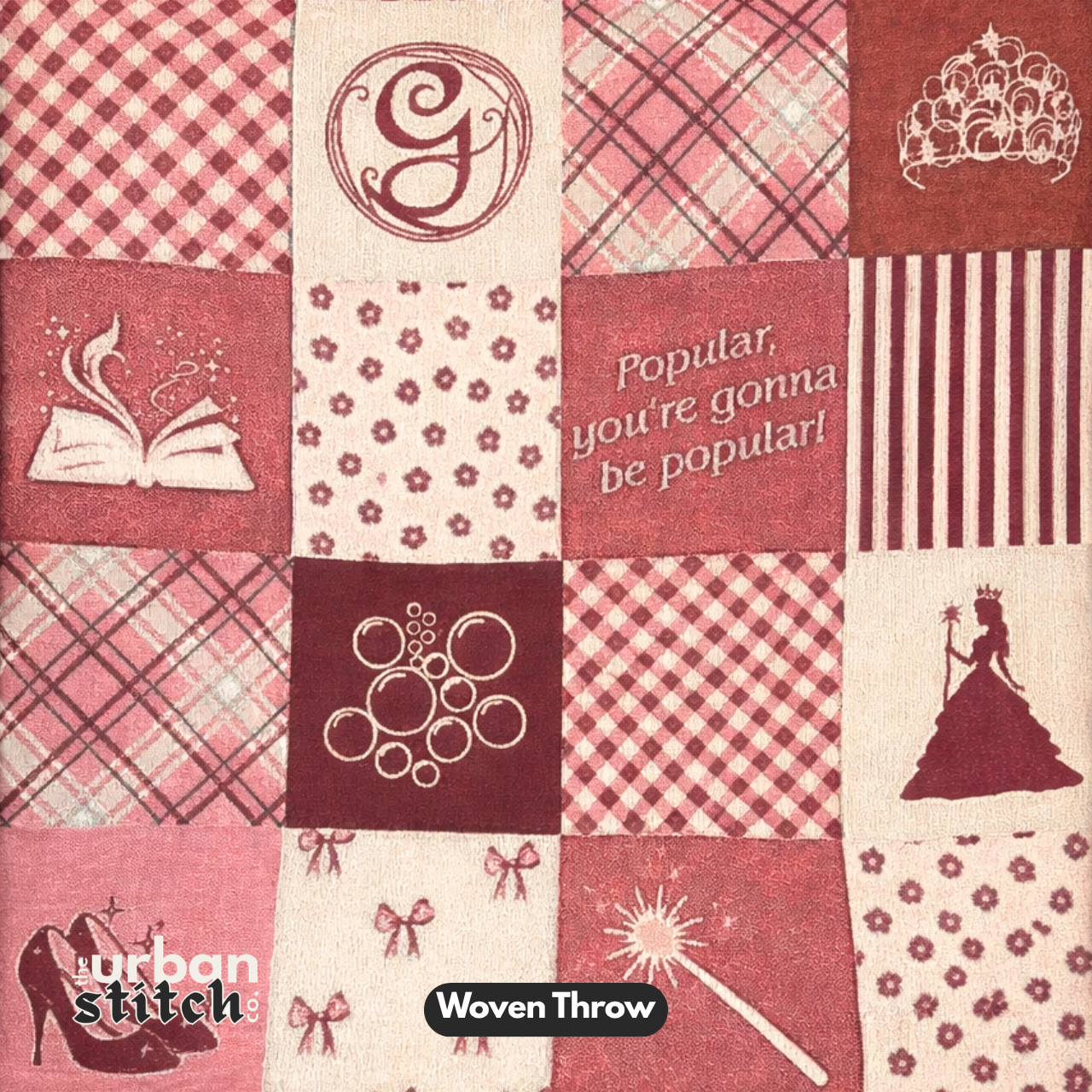 Good Witch Patchwork Throw Blanket