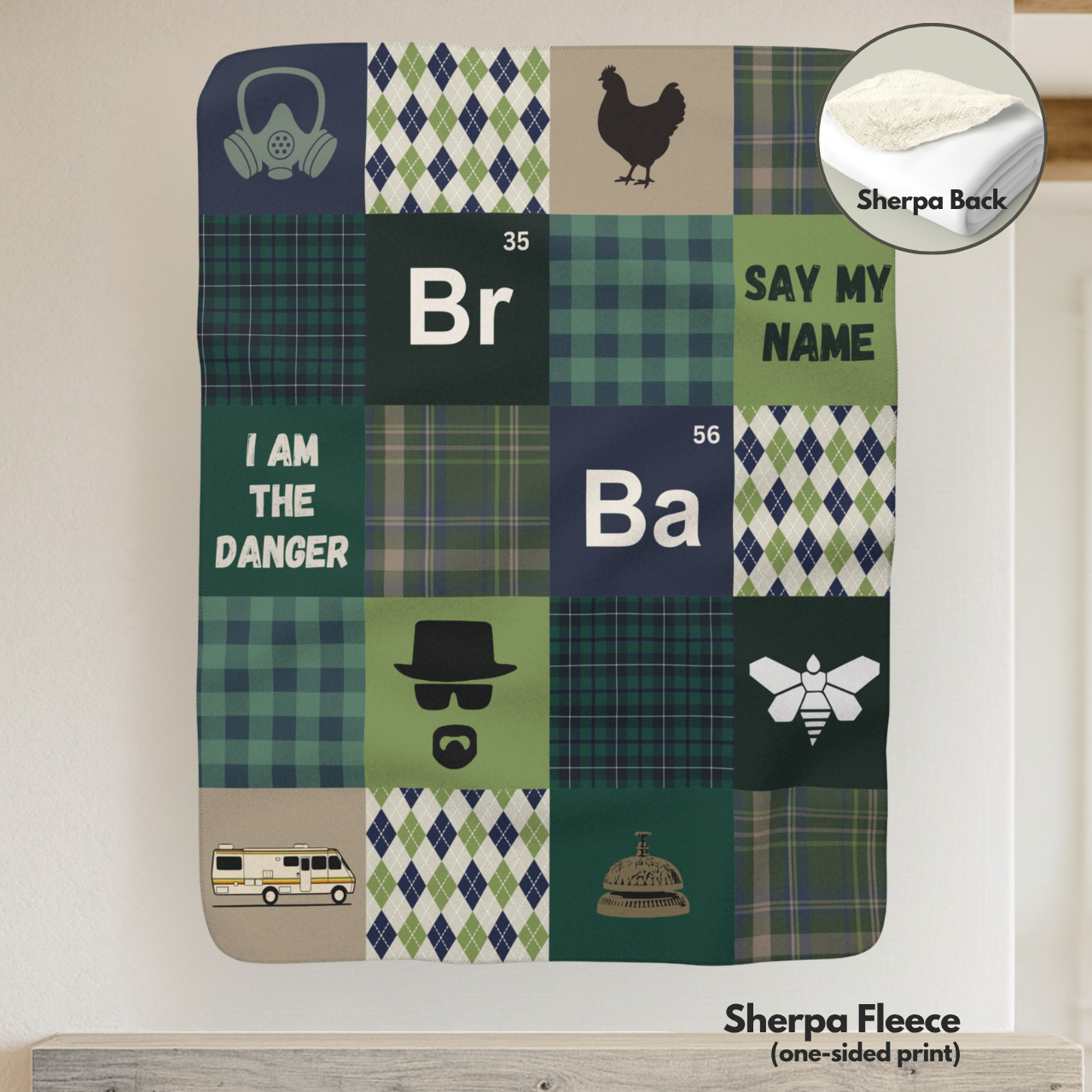 Heisenberg Patchwork Throw Blanket
