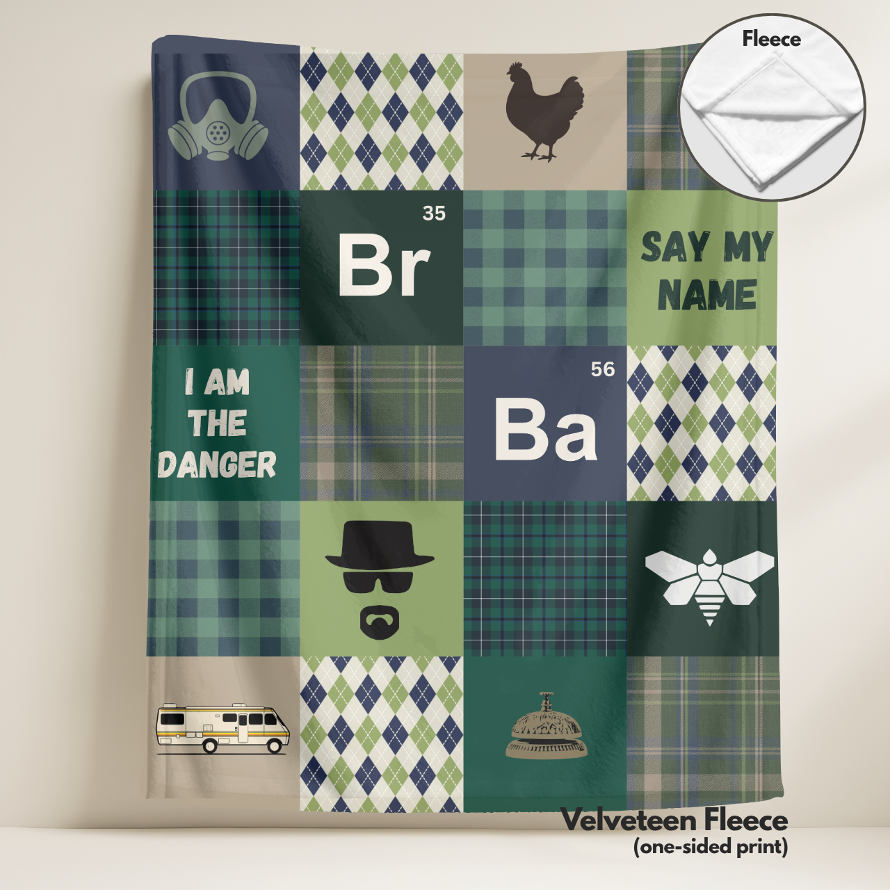 Heisenberg Patchwork Throw Blanket