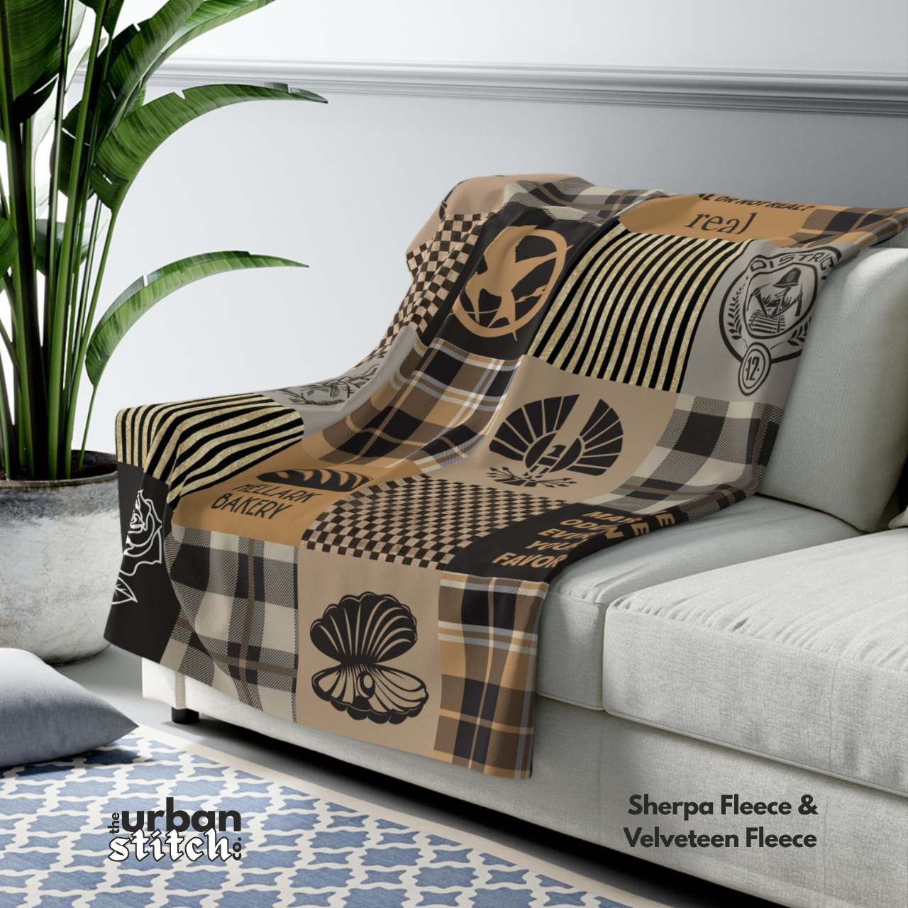 The Games Patchwork Blanket:  Cozy Plaid Throw