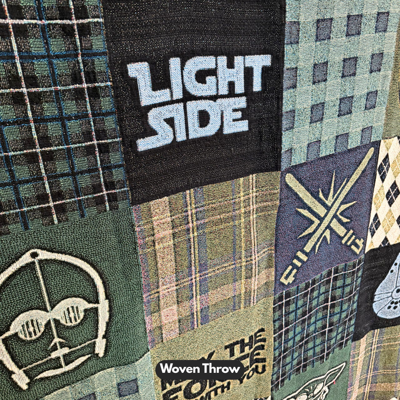 Light Side Patchwork Throw Blanket
