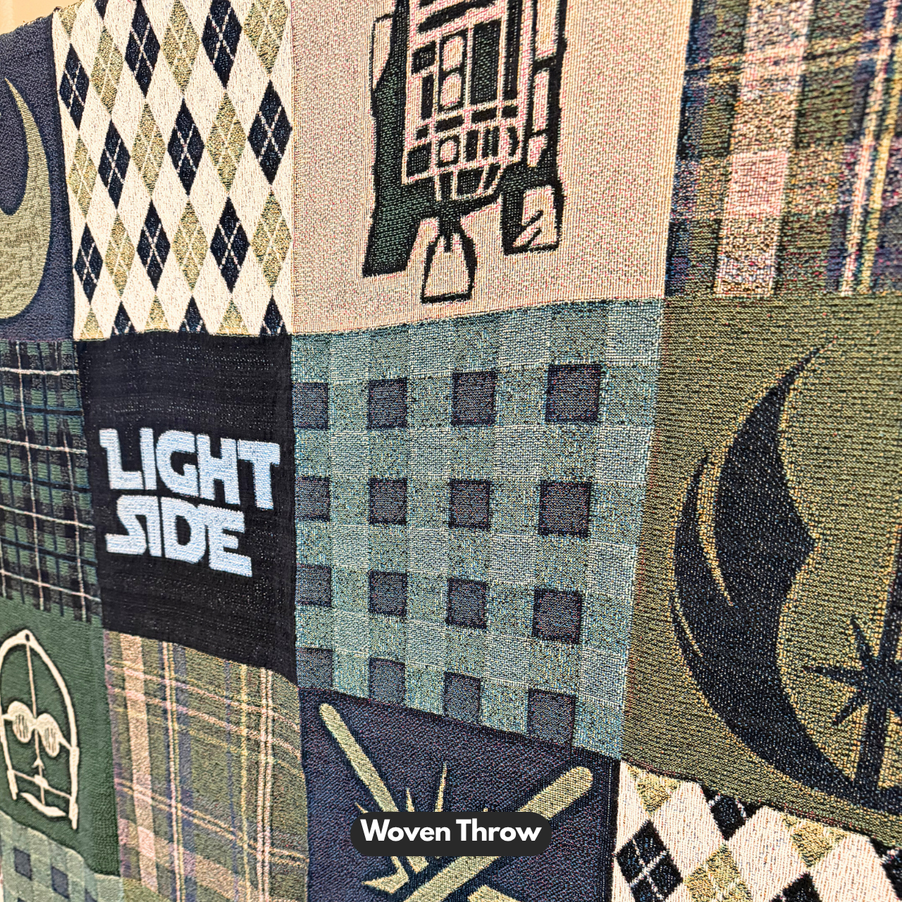 Light Side Patchwork Throw Blanket