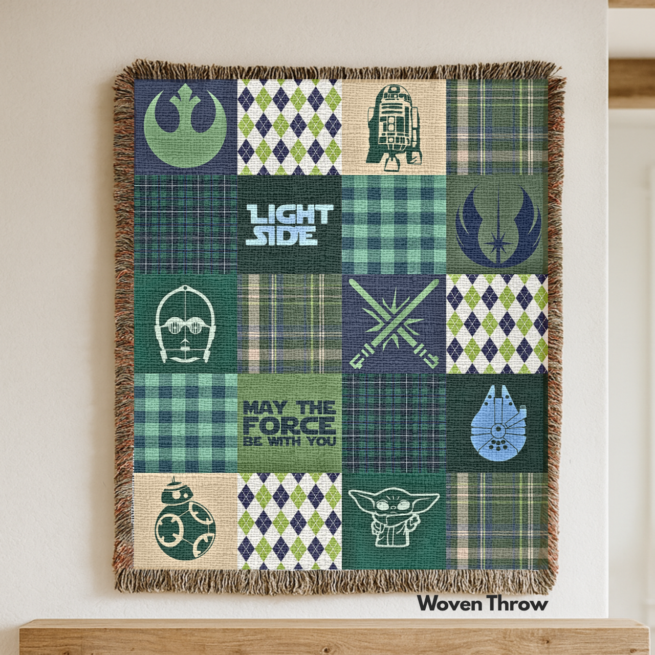Light Side Patchwork Throw Blanket