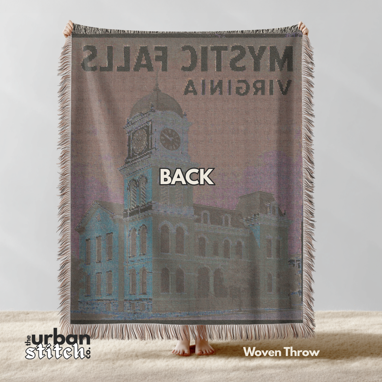 Clock Tower: Mystic Falls, Virginia Throw Blanket