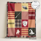 Red Wizard House Throw Blanket