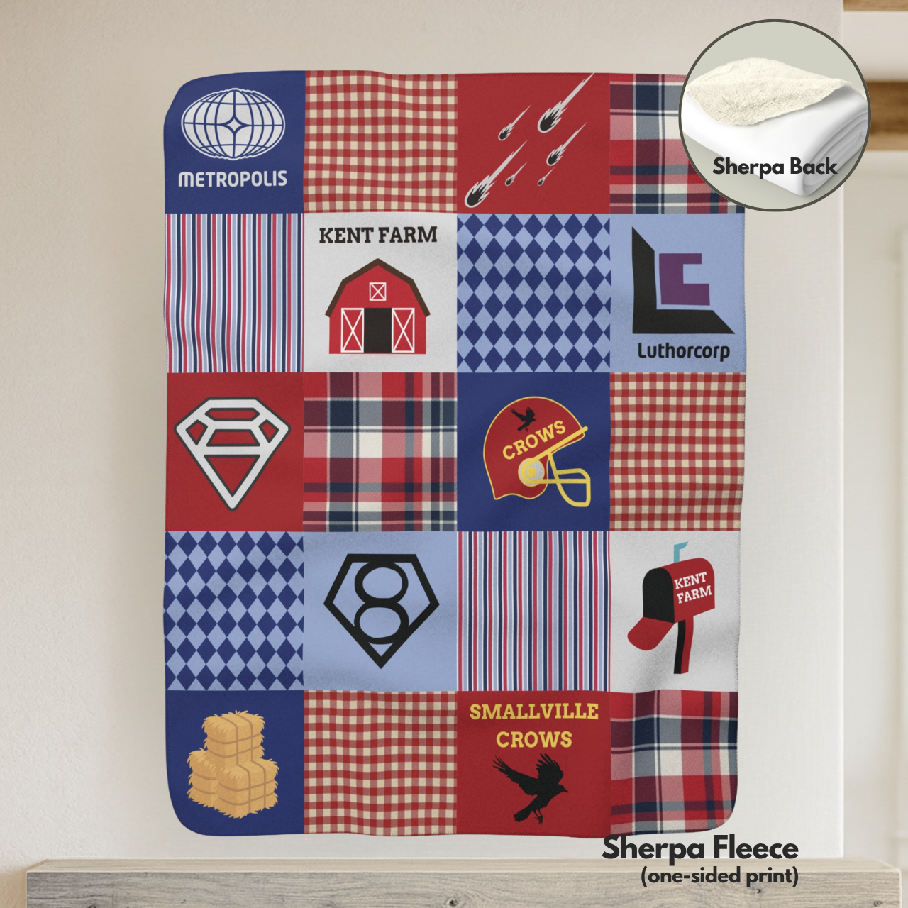 Smallville Patchwork Throw Blanket