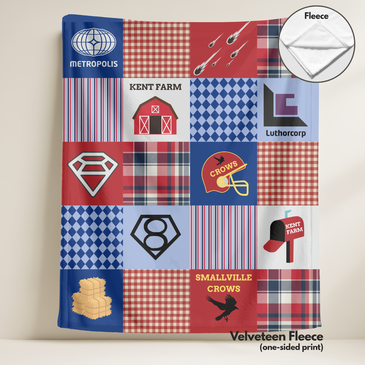 Smallville Patchwork Throw Blanket