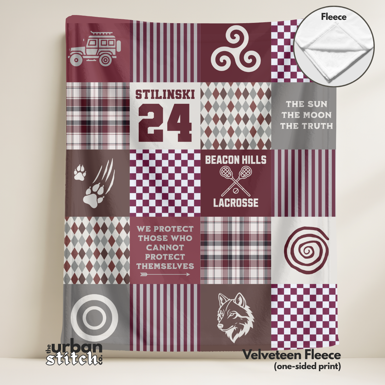 Beacon Hills Patchwork Throw Blanket