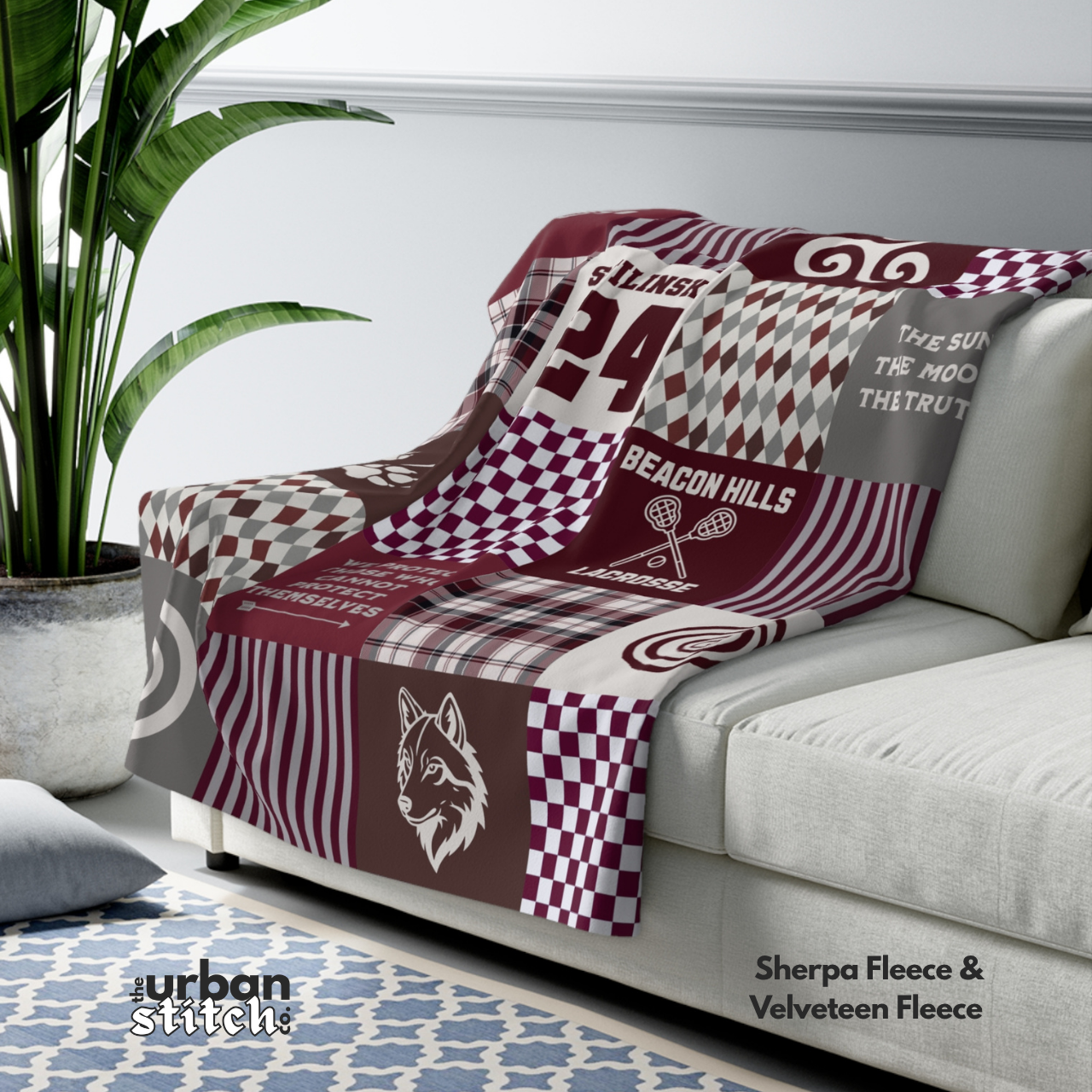 Beacon Hills Patchwork Throw Blanket