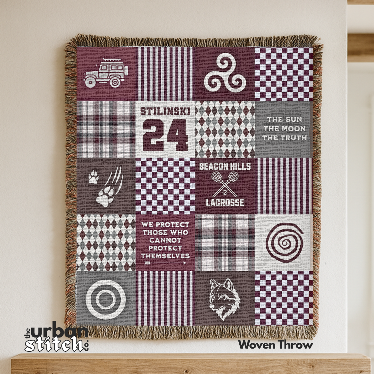 Beacon Hills Patchwork Throw Blanket