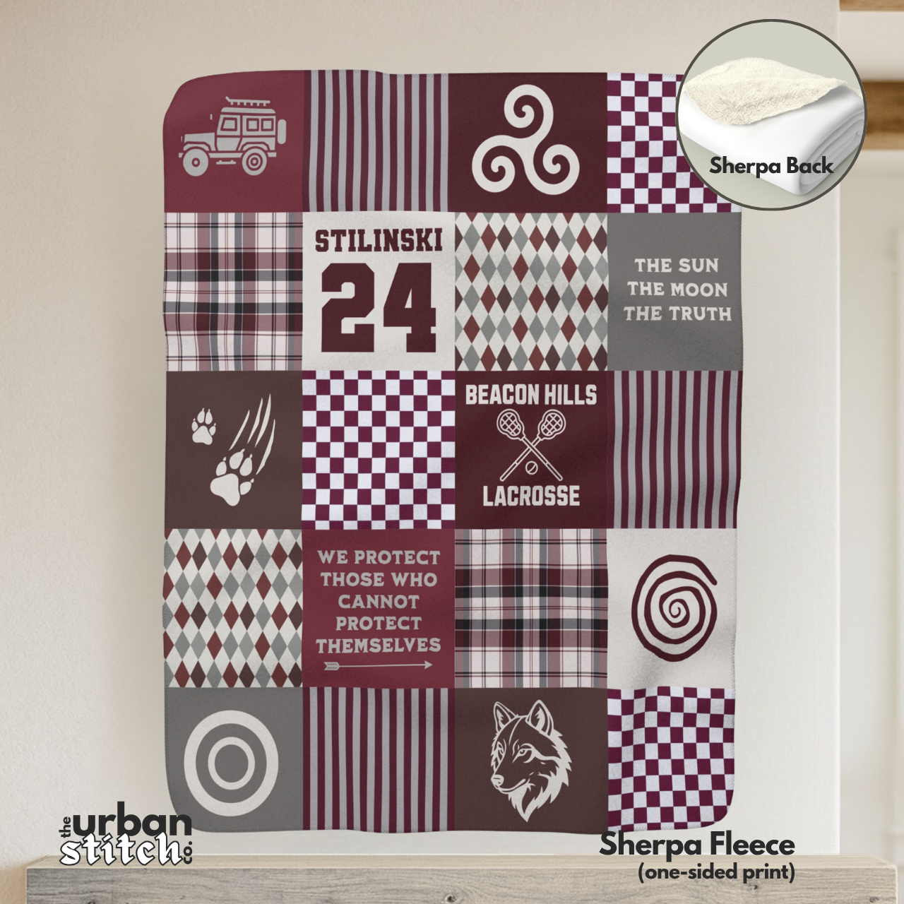 Beacon Hills Patchwork Throw Blanket