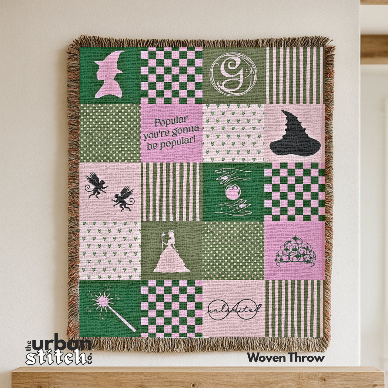 Wicked Patchwork Throw Blanket